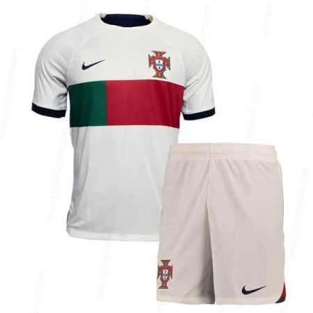 Portugalija Away Vaikų futbolo rinkinys 2022