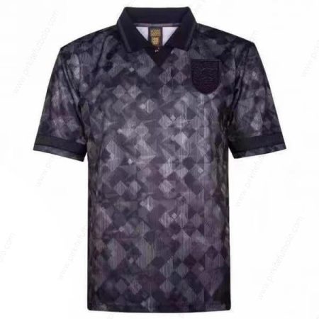 Retro Anglija Juodaout Futbolo marškinėliai 1990